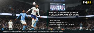 Highlight Tottenham Đấu Với Man City 1-2- Solanke Tỏa Sáng